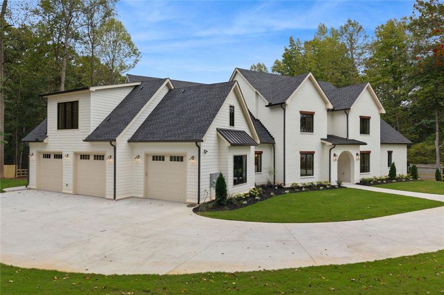 Front exterior of a new home in , Alpharetta, GA, highlighting curb appeal (Image 28).