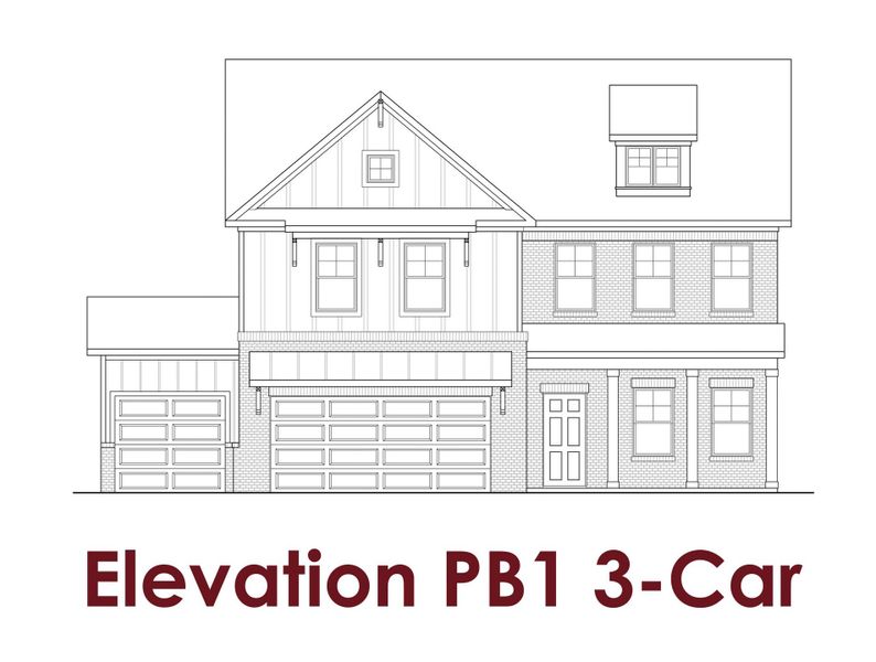 Representative rendering of the exterior for the Cascade                                                                Primary Suite on Main by Chafin Communities (Image 11).