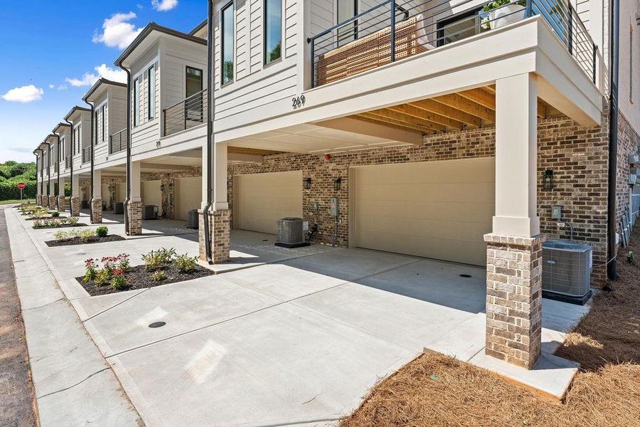 Exterior details and patio area of a home in The Carlyle, Marietta (Image 32).