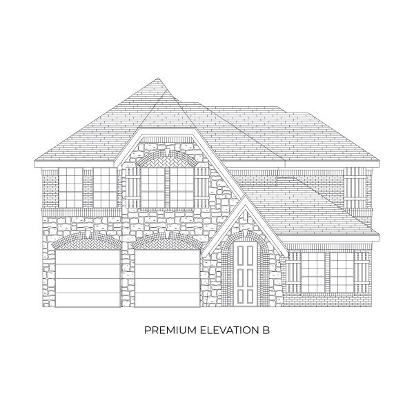 Representative rendering of the exterior for the Cooper F by First Texas Homes (Image 3).