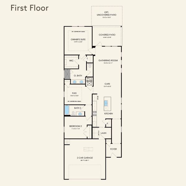 2D floor plan layout for the Hallmark by Del Webb in Del Webb at Lake Oconee, Greensboro, GA (Image 4). 2D floor plan layout for the Hallmark by Del Webb in Del Webb at Lake Oconee, Greensboro, GA (Image 4).