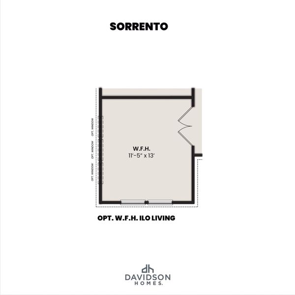 2D floor plan layout for the The Sorrento E by Davidson Homes LLC in Sundance Cove, Crosby, TX (Image 5). 2D floor plan layout for the The Sorrento E by Davidson Homes LLC in Sundance Cove, Crosby, TX (Image 5).