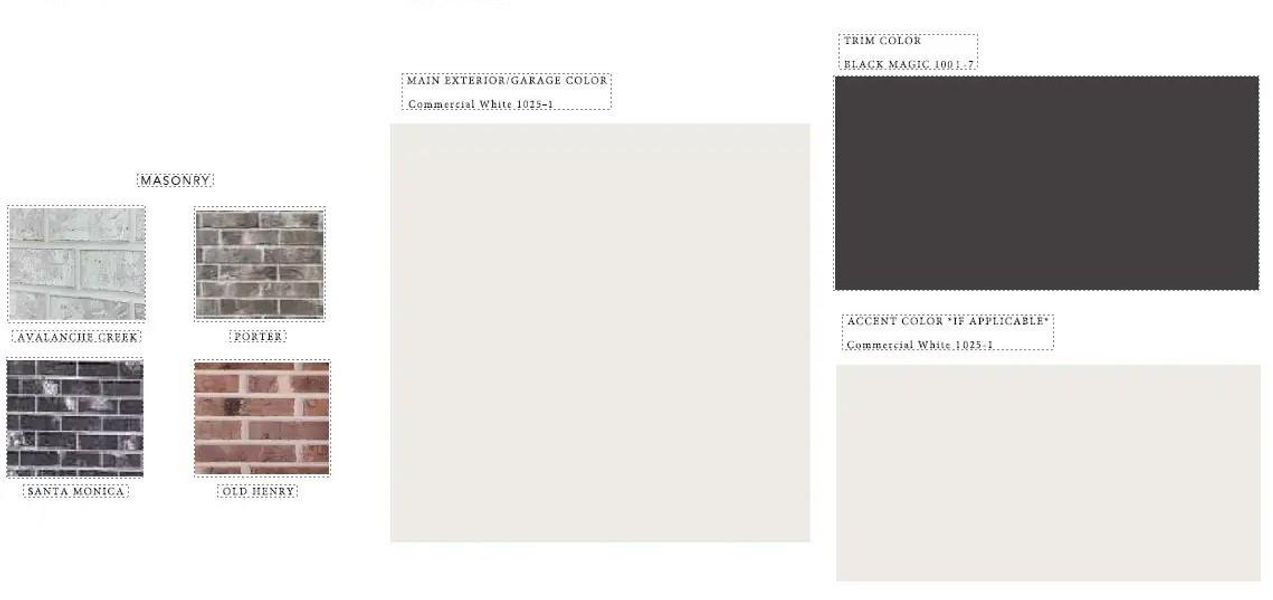 Sample of building materials used in homes in Hunters Crossing, Sealy (Image 15).