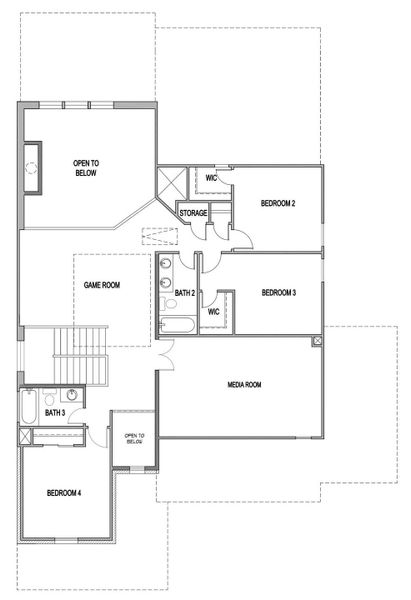 2D floor plan layout of this home in Santa Rita Ranch, Georgetown, TX (Image 5).