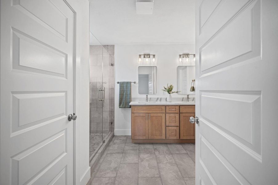Furnished interior view inside a new home in , Willis (Image 15).