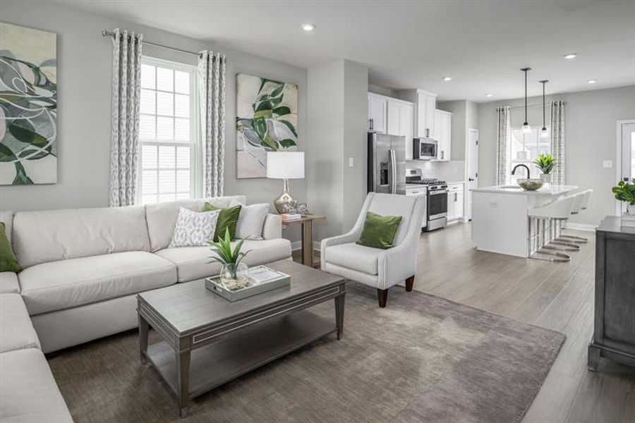 Furnished interior view inside a new home in Sunset Creek Townhomes, Charlotte (Image 5).