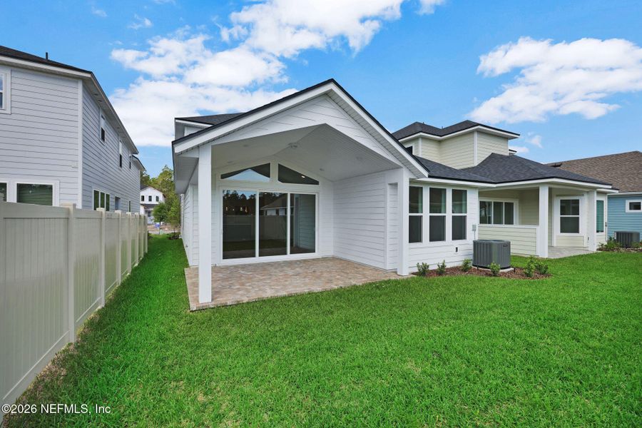 Exterior details and patio area of a home in Seabrook Village at Seabrook, Nocatee (Image 4).