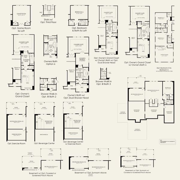 2D floor plan layout for the Sutton by John Wieland in Blume Estates, Harrisburg, NC (Image 17).