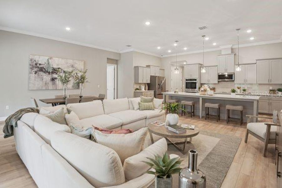 Furnished interior view inside a new home in Stillwater Cove, Astatula (Image 24). Furnished interior view inside a new home in Stillwater Cove, Astatula (Image 24).