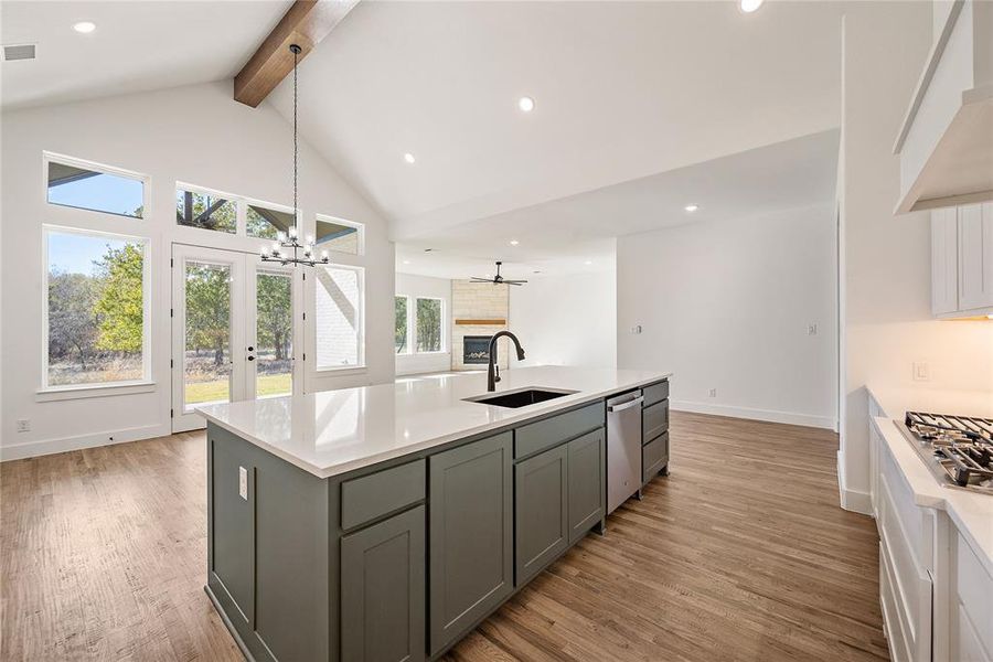 Furnished interior view inside a new home in Rolling Creek Ranch, Aledo (Image 11).