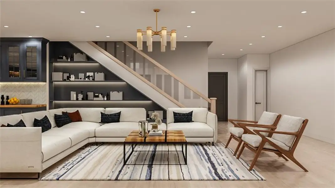 Furnished interior view inside a new home in , Atlanta (Image 18).