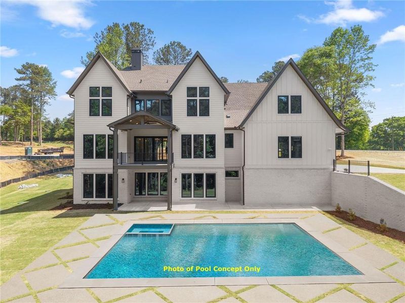 Exterior details and patio area of a home in , Flowery Branch (Image 4).