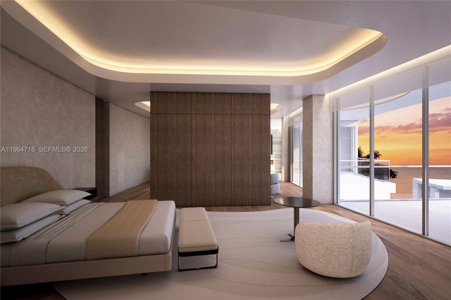 Furnished interior view inside a new home in , Miami Beach (Image 6). Furnished interior view inside a new home in , Miami Beach (Image 6).