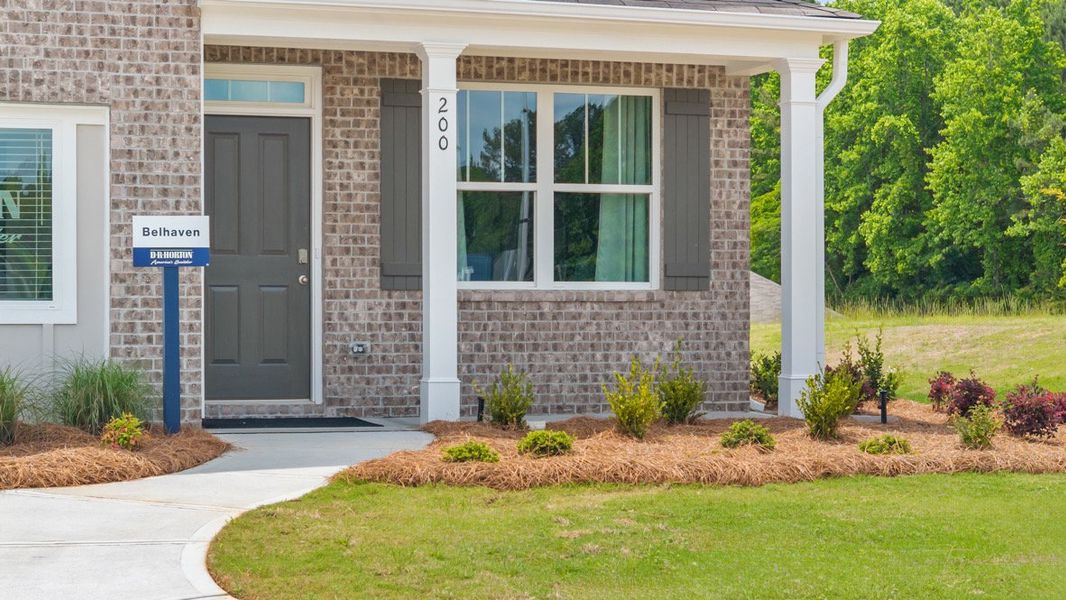 Representative exterior photo of a completed home built from the Belhaven by D.R. Horton in Oakleigh Glen, Dallas, GA (Image 24).