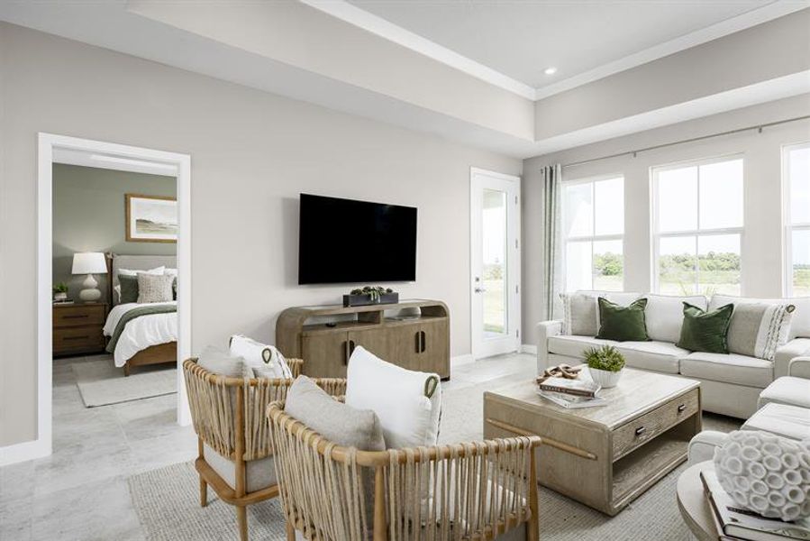 Representative furnished interior of a home built from the Grove by Ryan Homes in Malabar Springs, Palm Bay (Image 11).