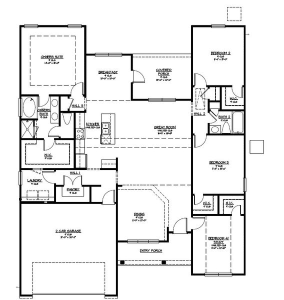 2D floor plan layout of this home in McAllister Pointe, Richmond Hill, GA (Image 4).