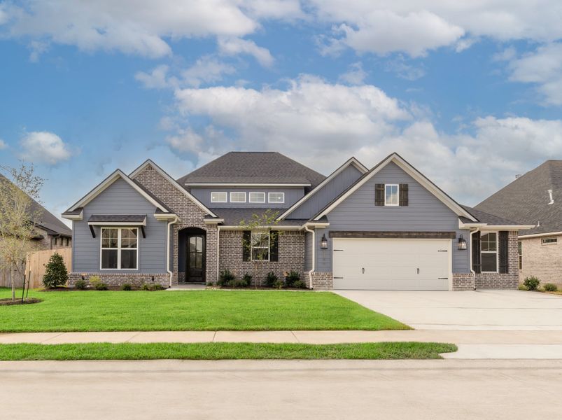 Representative exterior photo of a completed home built from the The Savannah by Reece Homes in Stella Ranch, Bryan, TX (Image 2). Representative exterior photo of a completed home built from the The Savannah by Reece Homes in Stella Ranch, Bryan, TX (Image 2).
