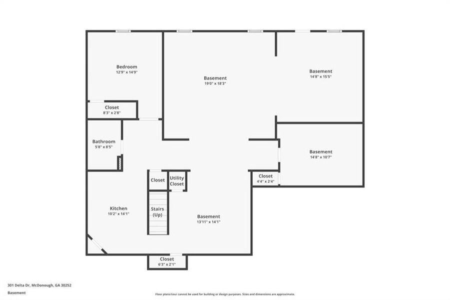 2D floor plan layout of this home in Trinity Park, McDonough, GA (Image 5).