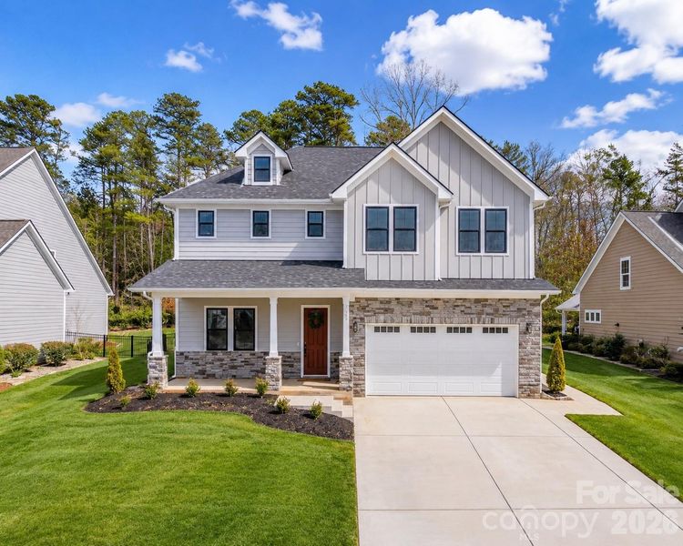 Front exterior of a new home in , Hickory, NC, highlighting curb appeal (Image 29). Front exterior of a new home in , Hickory, NC, highlighting curb appeal (Image 29).