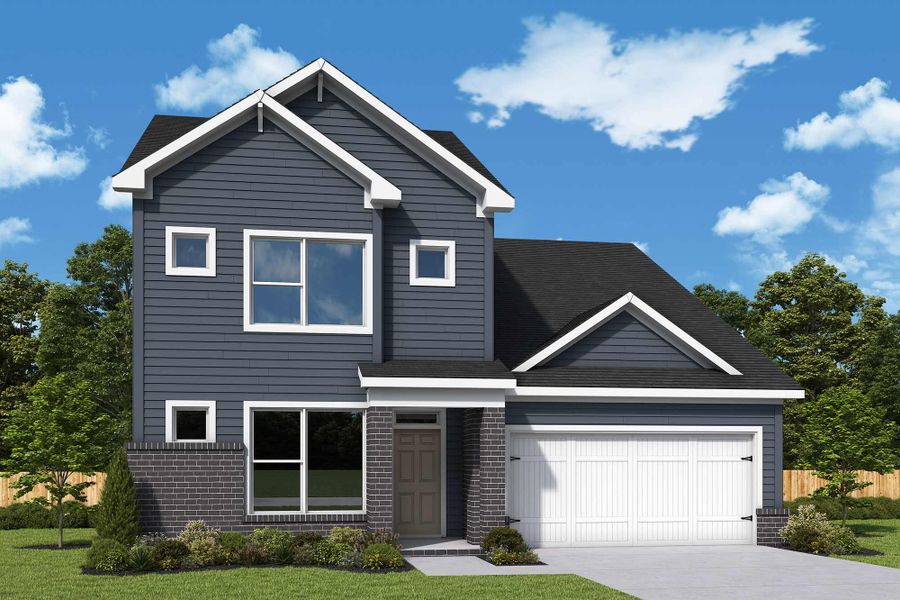 Representative exterior photo of a completed home built from the The Gladstone by David Weekley Homes in Hidden Springs - The Village Collection, Smyrna, TN (Image 12).