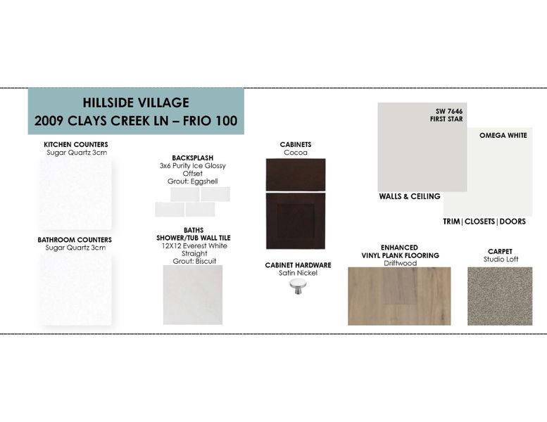 Sample of building materials used in homes in Hillside Village, Temple (Image 4).