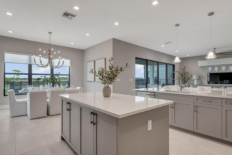 Furnished interior view inside a new home in Apex at Avenir, Palm Beach Gardens (Image 52).