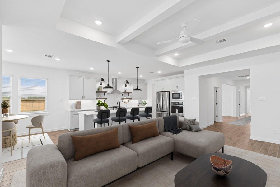 Open great room (*Photo not of actual home and used for illustration purposes only.)