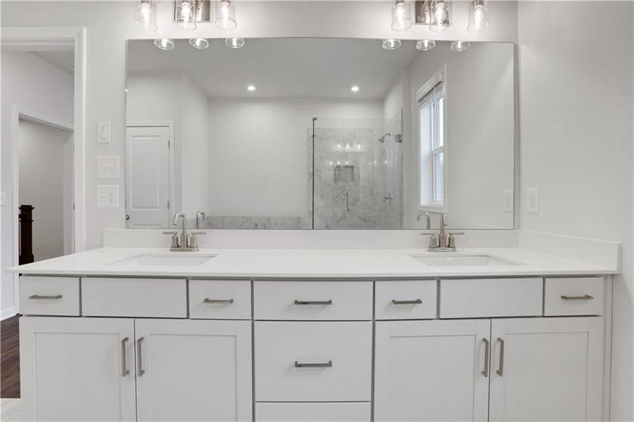 Furnished interior view inside a new home in Towne Village at Suwanee Dam, Sugar Hill (Image 6). Furnished interior view inside a new home in Towne Village at Suwanee Dam, Sugar Hill (Image 6).