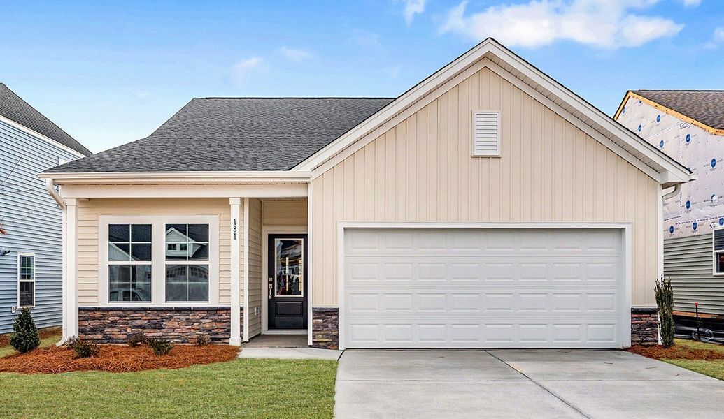 Front exterior of a new home in Fieldstone, Lexington, NC, highlighting curb appeal (Image 1). Front exterior of a new home in Fieldstone, Lexington, NC, highlighting curb appeal (Image 1).