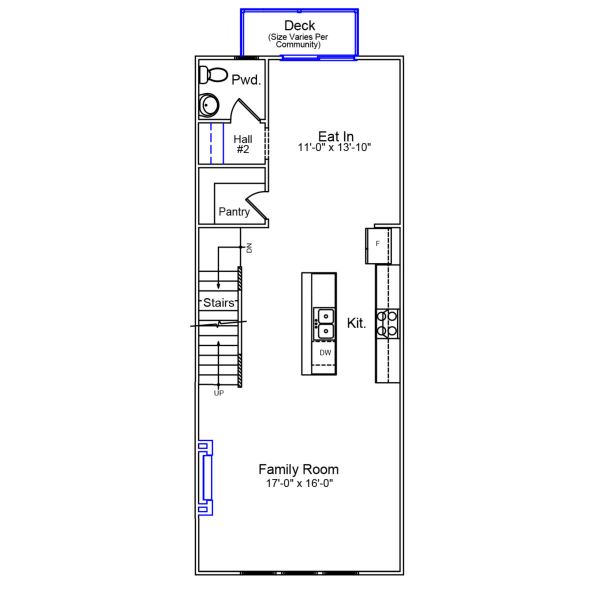 2D floor plan layout of this home in Nichols Landing, Charlotte, NC (Image 3).