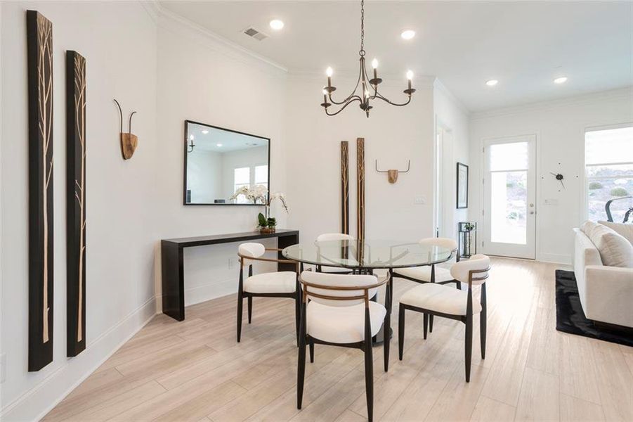 Furnished interior view inside a new home in Courtyards at Traditions, Cumming (Image 12).