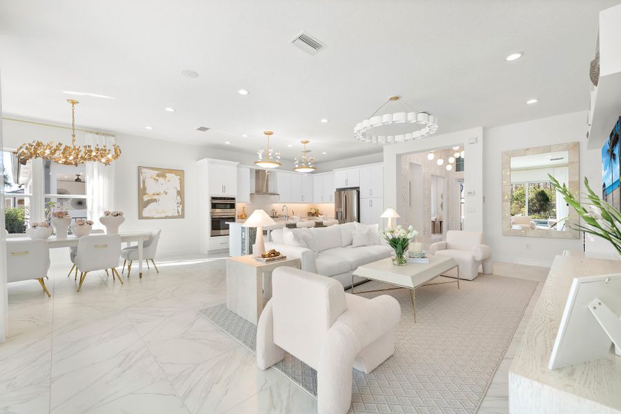 Representative furnished interior of a home built from the Annabelle by GL Homes in Valencia Ridge (55+), Wesley Chapel (Image 9).