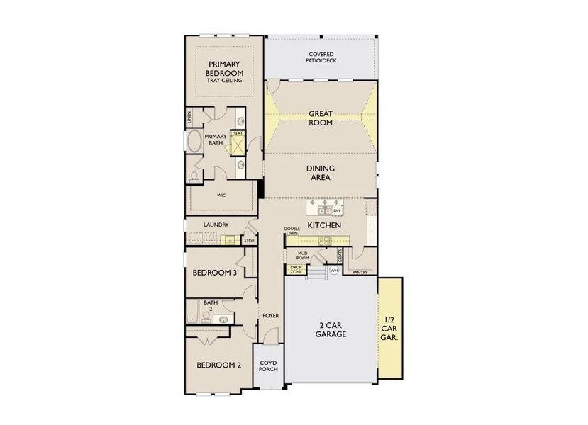 2D floor plan layout of this home in Willow Landing, Mount Juliet, TN (Image 5).