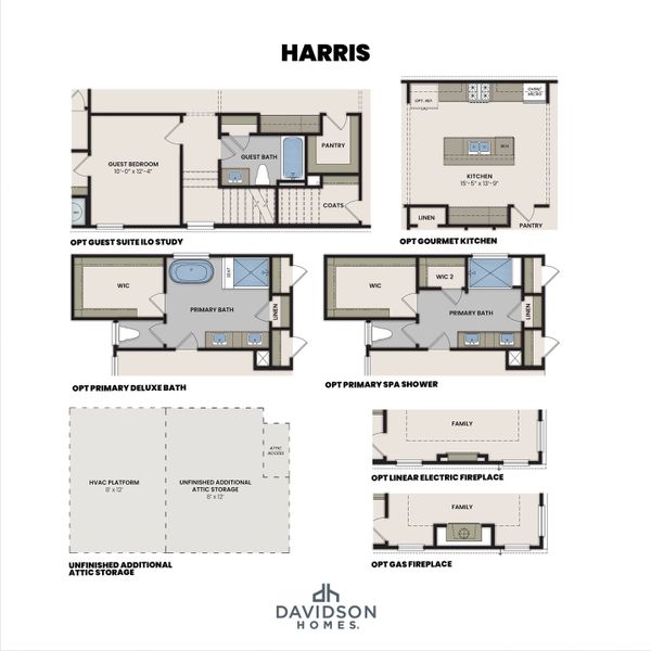 2D floor plan layout for the The Harris A by Davidson Homes LLC in Forestville Yard, Knightdale, NC (Image 4). 2D floor plan layout for the The Harris A by Davidson Homes LLC in Forestville Yard, Knightdale, NC (Image 4).