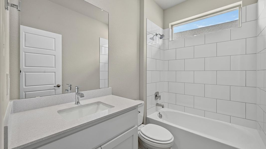Furnished interior view inside a new home in Bluestem, Rhome (Image 10).