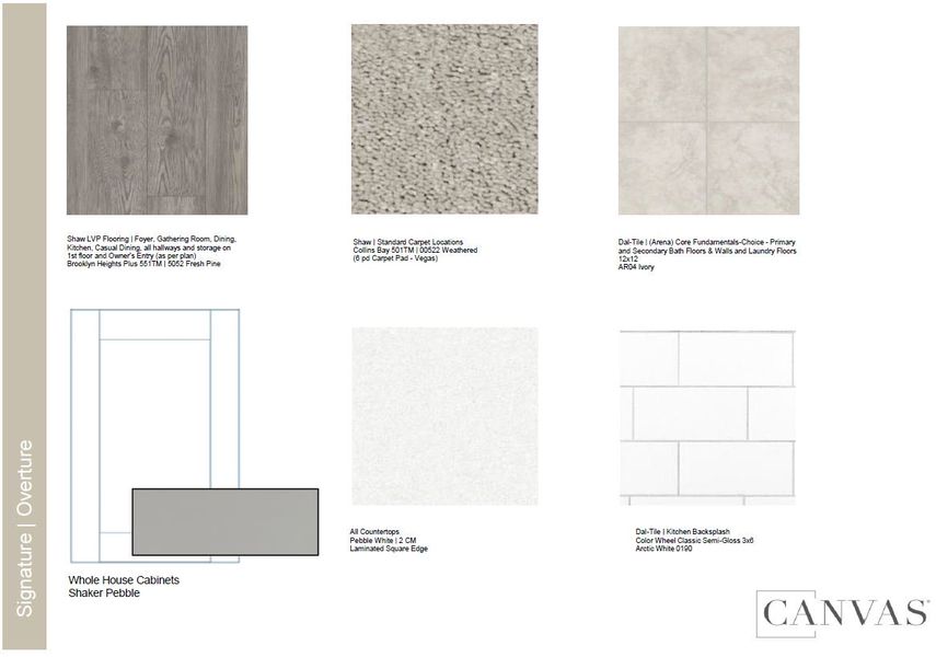 Sample of building materials used in homes in South Oak 50s, Lakewood Village (Image 20).