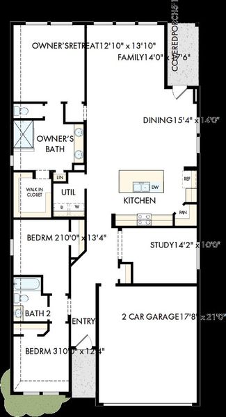 2D floor plan layout of this home in Meridiana - Terrace Collection, Manvel, TX (Image 2). 2D floor plan layout of this home in Meridiana - Terrace Collection, Manvel, TX (Image 2).