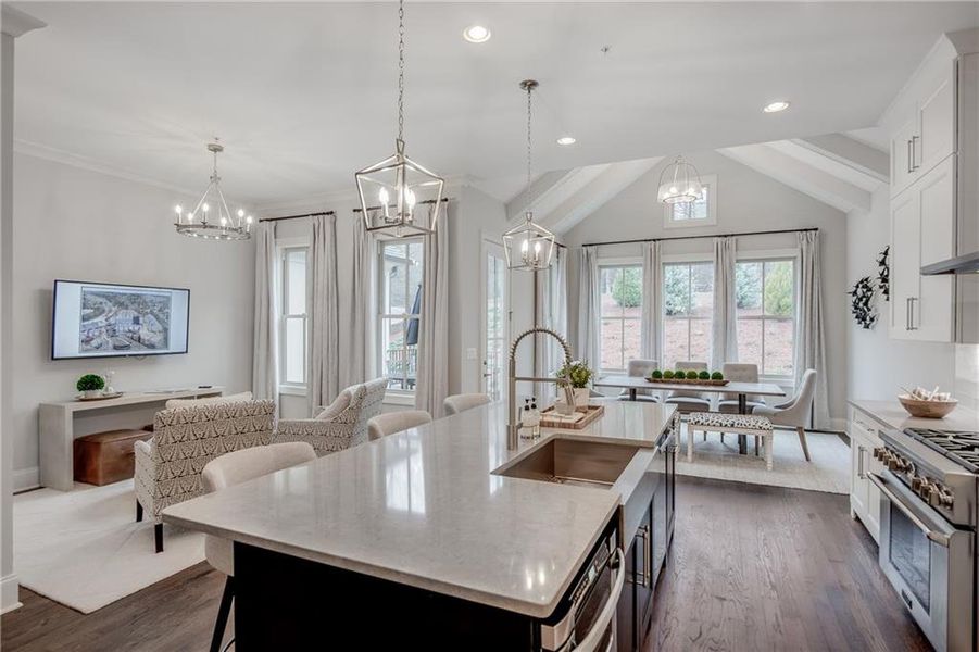 Furnished interior view inside a new home in Laurel View, Suwanee (Image 36).