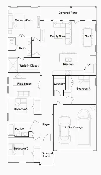 2D floor plan layout of this home in Synova, Crosby, TX (Image 3).