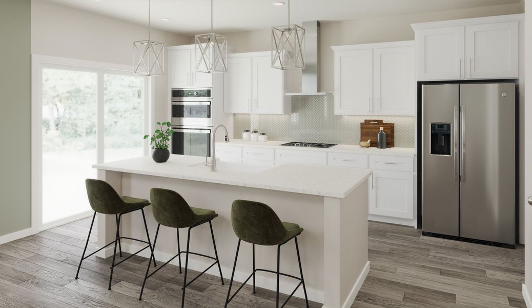 Furnished interior view inside a new home in Providence at Trolley Run Station, Aiken (Image 3).