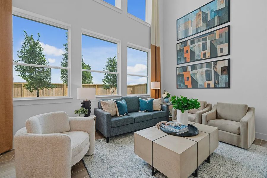 Representative furnished interior of a home built from the Laramie by Chesmar Homes in Sunterra, Katy (Image 7). Representative furnished interior of a home built from the Laramie by Chesmar Homes in Sunterra, Katy (Image 7).