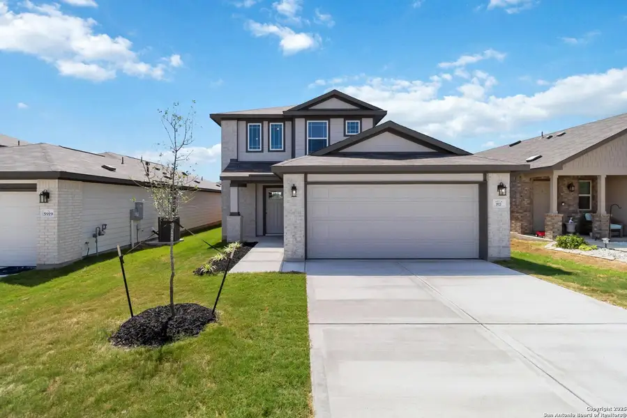 Front exterior of a new home in Willow Point, San Antonio, TX, highlighting curb appeal (Image 2). Front exterior of a new home in Willow Point, San Antonio, TX, highlighting curb appeal (Image 2).