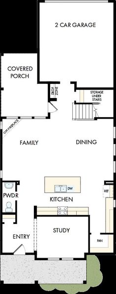 2D floor plan layout of this home in Pomona - Grove Row Collection, Manvel, TX (Image 5).