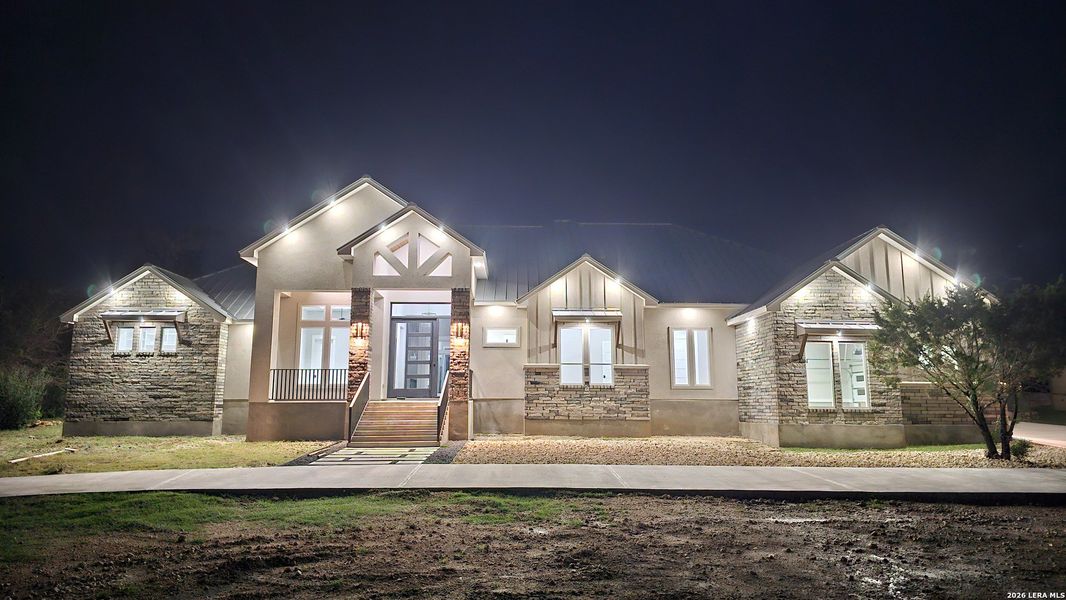 Front exterior of a new home in , New Braunfels, TX, highlighting curb appeal (Image 31).