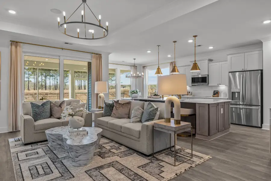 Representative furnished interior of a home built from the The Boardwalk by Chesapeake Homes in Coastal Club of the Carolinas, Calabash (Image 4).
