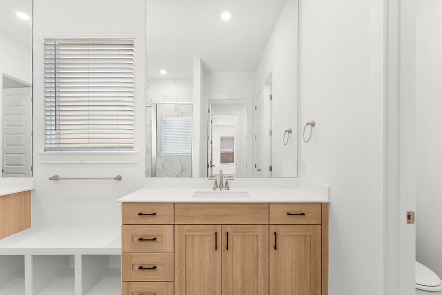 Furnished interior view inside a new home in Lariat, Liberty Hill (Image 41). Furnished interior view inside a new home in Lariat, Liberty Hill (Image 41).