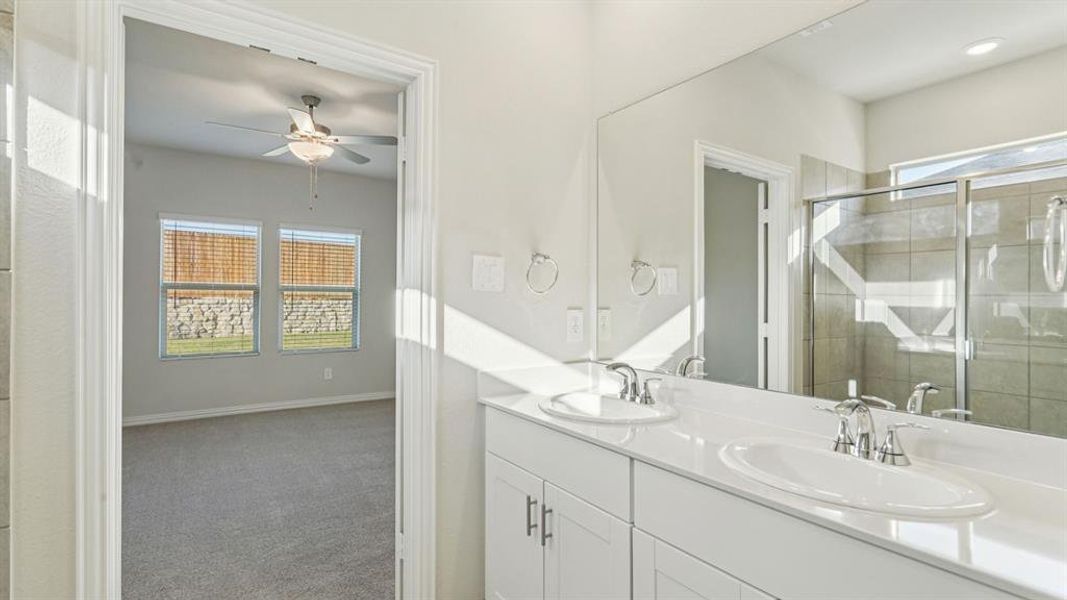 Furnished interior view inside a new home in Eastridge - Spring Series, McKinney (Image 15). Furnished interior view inside a new home in Eastridge - Spring Series, McKinney (Image 15).