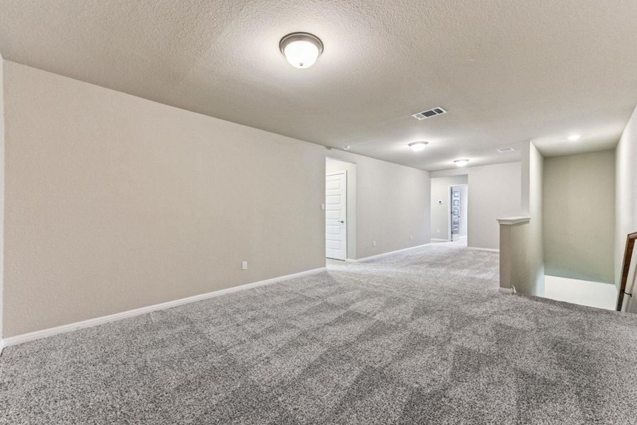 Large Bonus room upstairs w/ secondary flex space as well