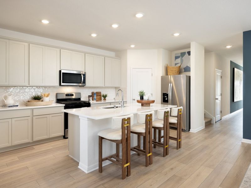 Furnished interior view inside a new home in Prairie Winds - Reserve Collection, Hutto (Image 4).