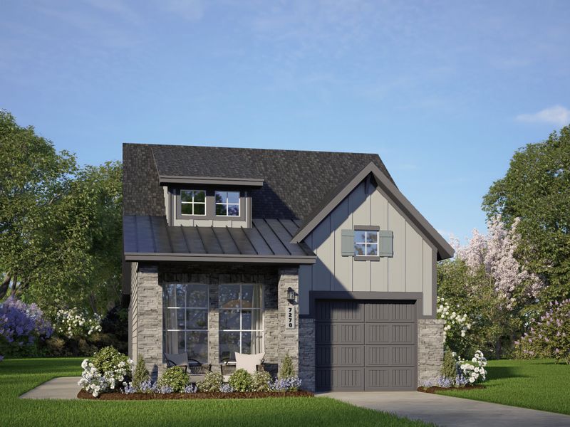 Representative exterior photo of a completed home built from the Pommery – Chateau Collection by Chesmar Homes in Kresston, Montgomery, TX (Image 4). Representative exterior photo of a completed home built from the Pommery – Chateau Collection by Chesmar Homes in Kresston, Montgomery, TX (Image 4).